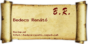 Bedecs Renátó névjegykártya